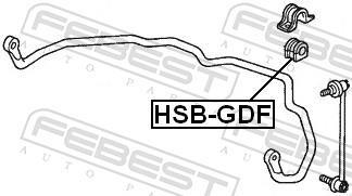 Suspension, stabilisateur FEBEST ref. HSB-GDF