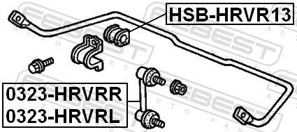 Rolamento de barra estabilizadora FEBEST ref. HSB-HRVR13