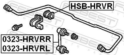 Rolamento de barra estabilizadora FEBEST ref. HSB-HRVR