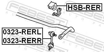 Suspension, stabilisateur FEBEST ref. HSB-RER