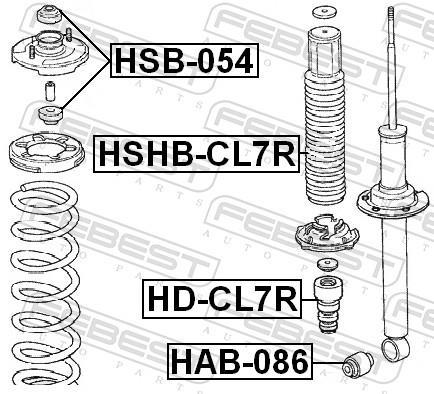 Fuelle de amortiguador FEBEST ref. HSHB-CL7R