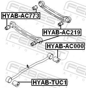 Silent bloc de suspension FEBEST HYAB-AC000