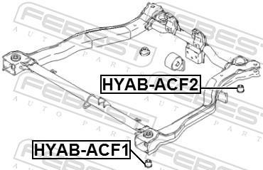 Bucha de eixo FEBEST ref. HYAB-ACF2
