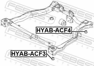 Silentblock del puente trasero FEBEST ref. HYAB-ACF4