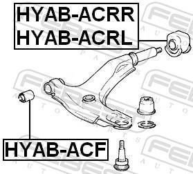 Silent bloc de suspension FEBEST ref. HYAB-ACRR