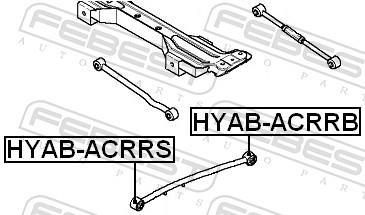 Silent bloc de suspension FEBEST HYAB-ACRRS