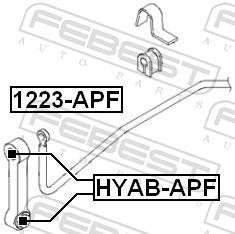 Suspension, jambe d'essieu FEBEST ref. HYAB-APF