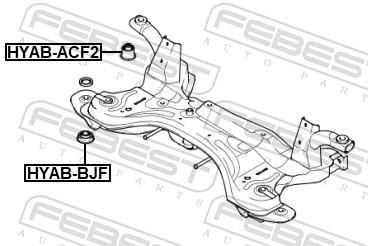 Suspension, corps de l'essieu FEBEST ref. HYAB-BJF