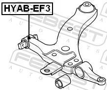Suspensão, braço oscilante FEBEST ref. HYAB-EF3