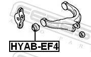 Silent bloc de suspension FEBEST HYAB-EF4
