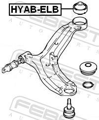 Silent bloc de suspension FEBEST ref. HYAB-ELB