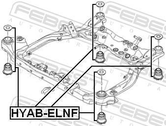 Suspension, corps de l'essieu FEBEST ref. HYAB-ELNF
