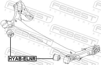 Suspension, corps de l'essieu FEBEST ref. HYAB-ELNR