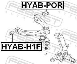 Silent bloc de suspension FEBEST HYAB-H1F