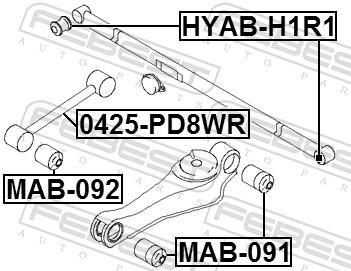 Silentblock de Suspensión FEBEST ref. HYAB-H1R1