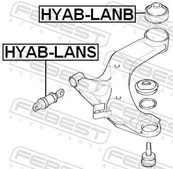 Suspensão, braço oscilante FEBEST ref. HYAB-LANB