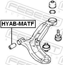 Silent bloc de suspension FEBEST HYAB-MATF