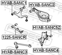 Silentblock de Suspensión FEBEST ref. HYAB-SANC1