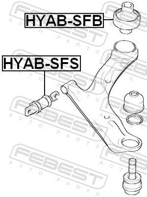 Suspensão, braço oscilante FEBEST ref. HYAB-SFB