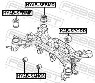 Silentblock de Suspensión FEBEST ref. HYAB-SFBMR