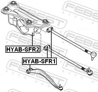 Silent bloc de suspension FEBEST HYAB-SFR1