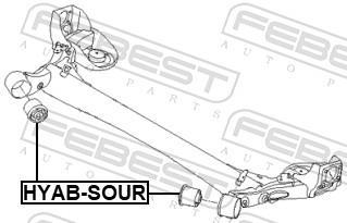 Suspension, corps de l'essieu FEBEST ref. HYAB-SOUR