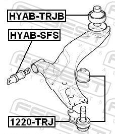 Silent bloc de suspension FEBEST ref. HYAB-TRJB