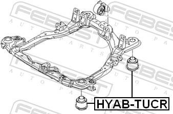 Suspension, corps de l'essieu FEBEST ref. HYAB-TUCR