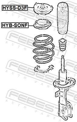 Rolamento copo de suspensão FEBEST ref. HYB-SONF
