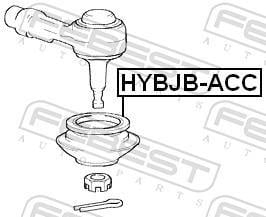 Kit de réparation, rotule de barre de connexion FEBEST HYBJB-ACC