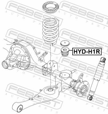 Butée du ressort à lame, ressort additionnel FEBEST HYD-H1R