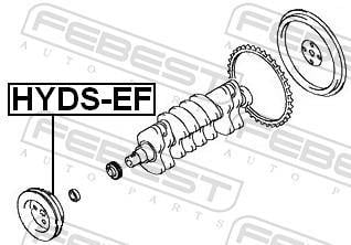 Polia do amortecedor FEBEST ref. HYDS-EF