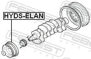 Poulie damper (Poulie de vilebrequin) FEBEST ref. HYDS-ELAN