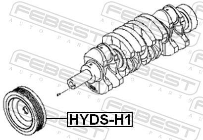 Poulie damper (Poulie de vilebrequin) FEBEST ref. HYDS-H1