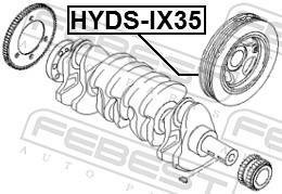 Poulie damper (Poulie de vilebrequin) FEBEST ref. HYDS-IX35