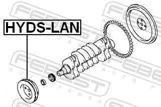 Poulie damper (Poulie de vilebrequin) FEBEST ref. HYDS-LAN
