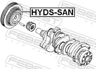 Poulie damper (Poulie de vilebrequin) FEBEST HYDS-SAN