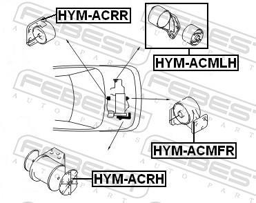 Support moteur (Silent bloc moteur) FEBEST ref. HYM-ACMFR