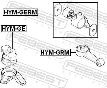 Support moteur (Silent bloc moteur) FEBEST HYM-GE