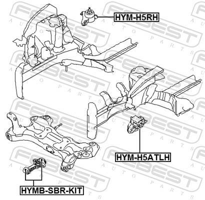 Suporte do motor FEBEST ref. HYM-H5ATLH