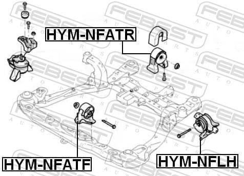 Soporte, motor FEBEST ref. HYM-NFATR