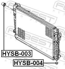Bucha do radiador FEBEST ref. HYSB-004