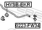 Suspension, stabilisateur FEBEST ref. HYSB-EKR