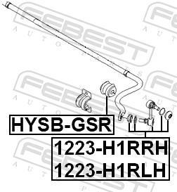 Silent bloc de suspension FEBEST ref. HYSB-GSR