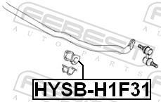Suspension, stabilisateur FEBEST ref. HYSB-H1F31