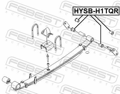 Coussinet de palier, ressort à lames FEBEST HYSB-H1TQR