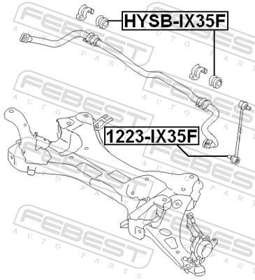 Rolamento de barra estabilizadora FEBEST ref. HYSB-IX35F