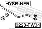 Suspension, stabilisateur FEBEST ref. HYSB-NFR