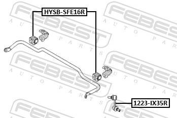 Suspension, stabilisateur FEBEST HYSB-SFE16R
