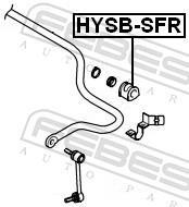 Rolamento de barra estabilizadora FEBEST ref. HYSB-SFR